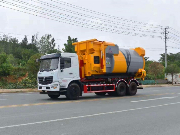 東風(fēng)后雙橋18方20方車廂可卸式垃圾車